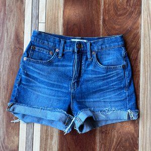Madewell High-Waisted Cuffed Denim Shorts Size 24